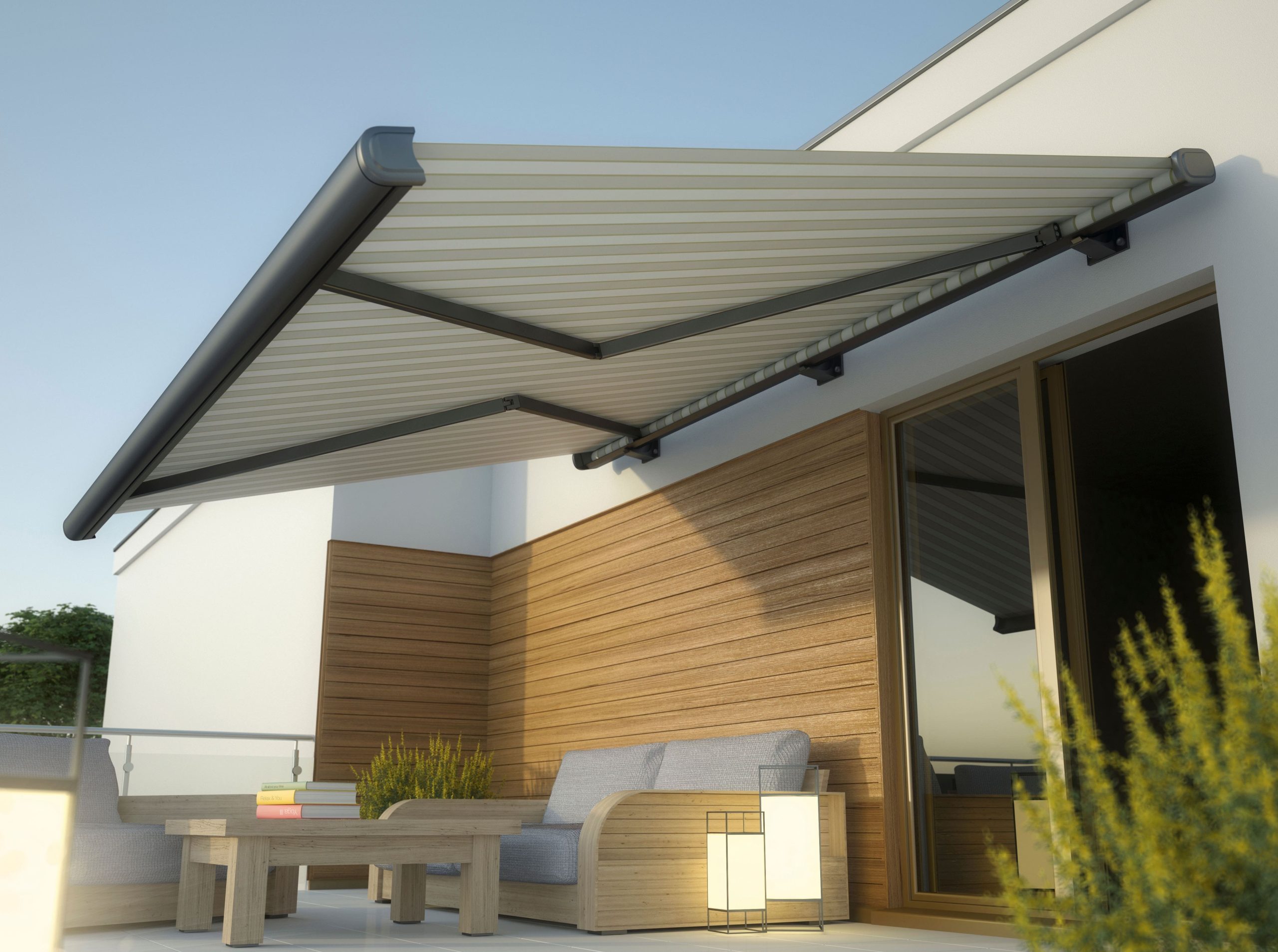 Custom retractable awnings installation in Detroit